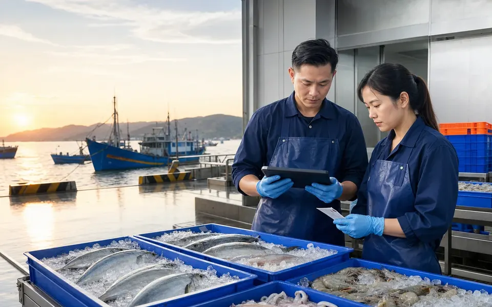Giao diện demo CẢNG SỚM Seafood — Tin nhắn vào, đơn hàng rõ